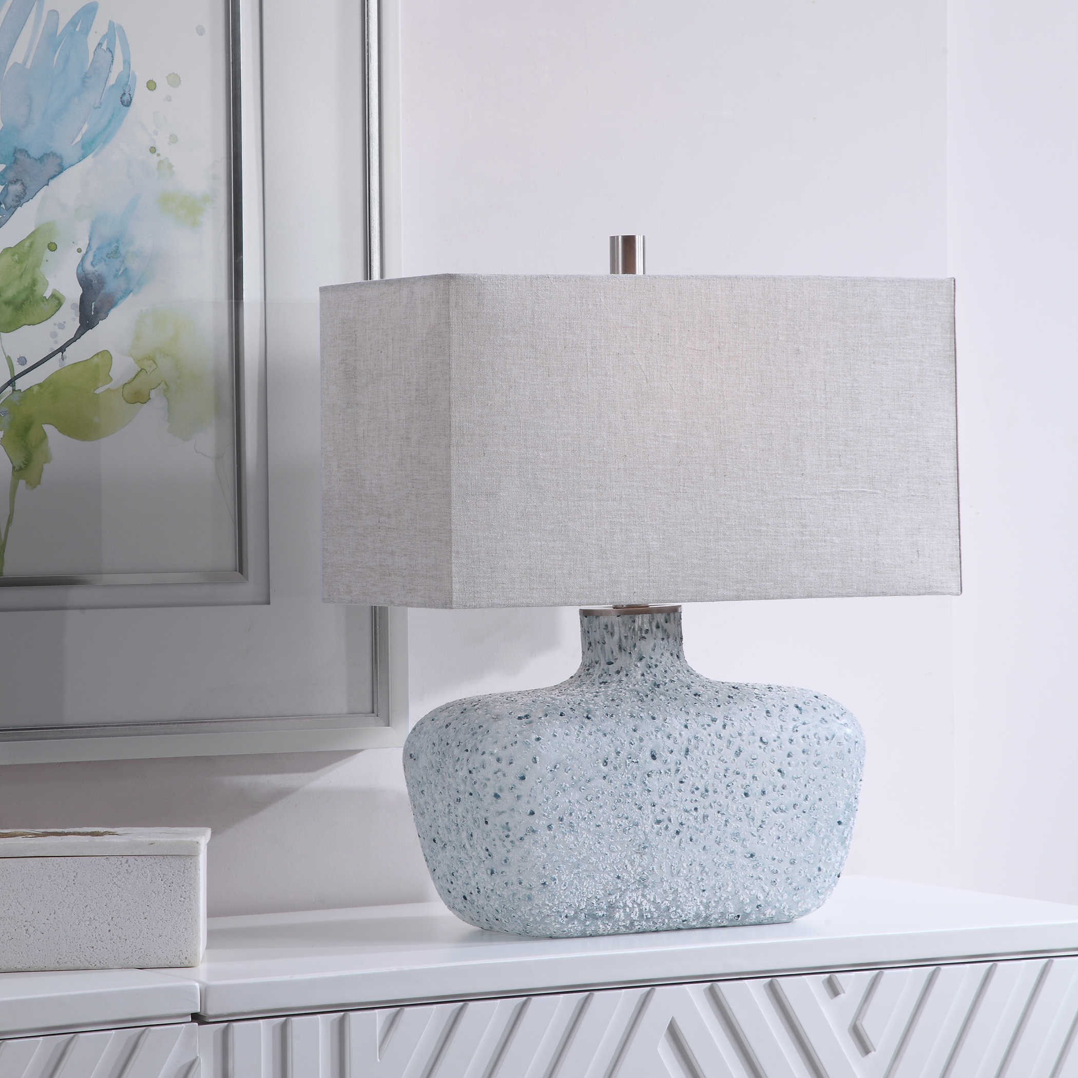 Uttermost Table Lamps 28295 1 Matisse Textured Glass Table Lamp